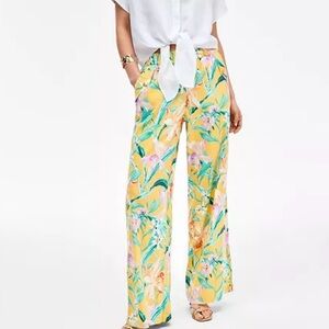 INC International Concepts Floral Wide-Leg Pants. Size Small